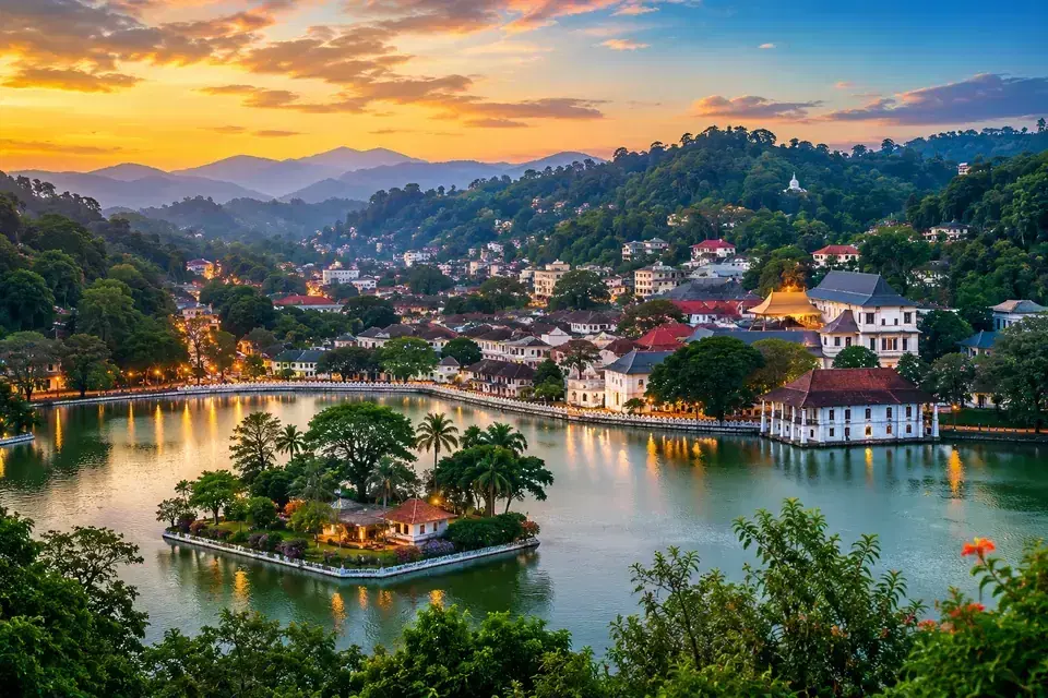 Temple of the Sacred Tooth Relic in Kandy, Sri Lanka